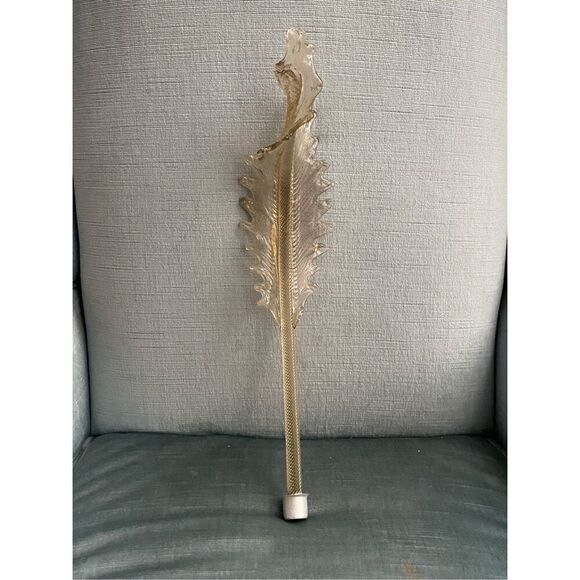 Vintage Murano Replacement Chandelier Glass Leaf 15” - Picture 1 of 7